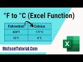 Excel Formula to Convert Fahrenheit to Celsius
