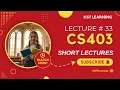 CS403 Short Lecture - 33 VU Short Lecture Data Base Management System in Urdu Hindi