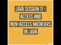 Java - Important Access and Non Access Modifiers in Java