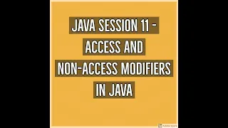 Java - Important Access and Non Access Modifiers in Java