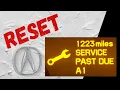 How to Reset Service Light A on 2007-2013 MDX