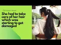 She had to take care of her hair which was starting to get damaged