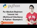 Multilevel Inheritance Python Tutorials For Absolute Beginners In Hindi
