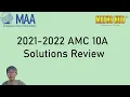 Fall 2021 AMC10A Solutions Review