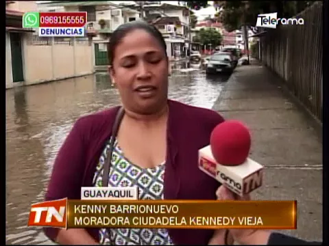 Un sector de la Kennedy Vieja inundado por lluvias