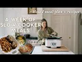 A Week of Slow Cooker Meals How I Meal Plan