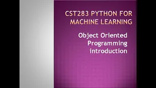 Python for Machine Learning - Object Oriented Programming Introduction