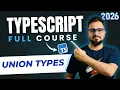 TypeScript Tutorial - Union Types in TypeScript