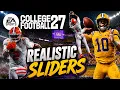 College Football 27 Dynasty Ready Sliders INCREDIBLE Gameplay Stats