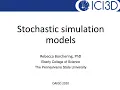 Stochastic Simulation Models Introduction Borchering DAIDD 2020