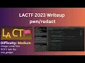 uint underflow C ROP libc leak rop2system - LACTF2023