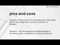 pros and cons Meaning