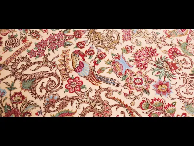 Mirmhidi Workshop Arabesque, Vase, and Phoenix All-Over Pattern Mocha x Cream 142x230cm (ID12001)