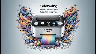 Print Anywhere Anytime COLORWING Thermal Portable Printer - Inkless Printing Innovation
