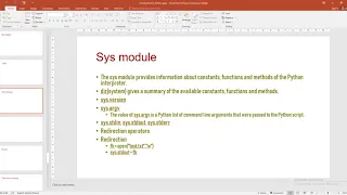 Python sys module