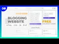 Complete Responsive Bloggin Website Design Using HTML - CSS
