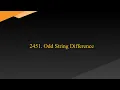 2451 Odd String Difference Leetcode