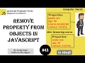 43 Remove properties from object in JavaScript JavaScript Tutorial for beginners in Hindi