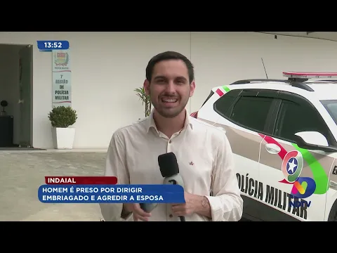 Homem é preso por dirigir embrigado e agredir a esposa em Indaial