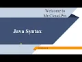 5 Java Syntax with Simple Program public static void main String args public class Main