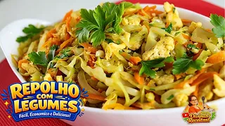 REPOLHO COM LEGUMES: A RECEITA FÁCIL E BARATA QUE VAI SALVAR O SEU ALMOÇO.