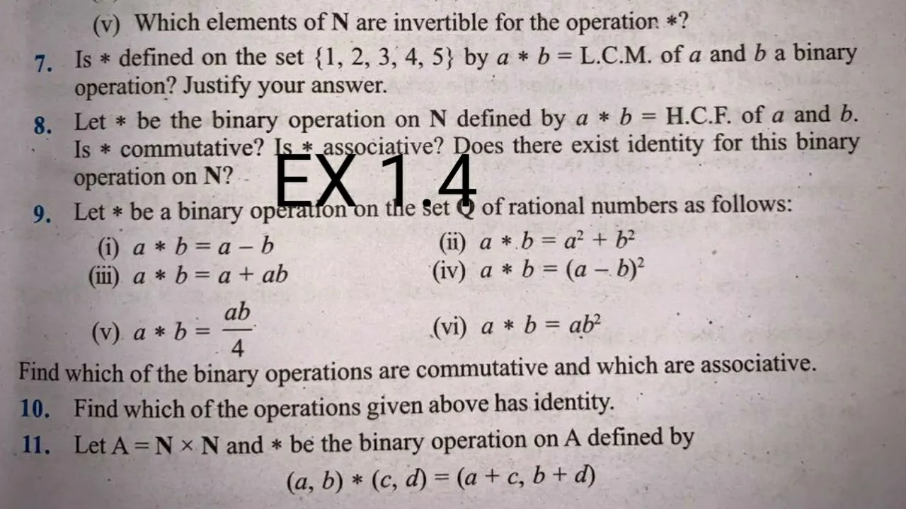 EX 1.4 Q7 TO Q13 SOLUTIONS OF RELATIONS AND FUNCTIONS NCERT CHAPTER 1 CLASS 12th(PART2)