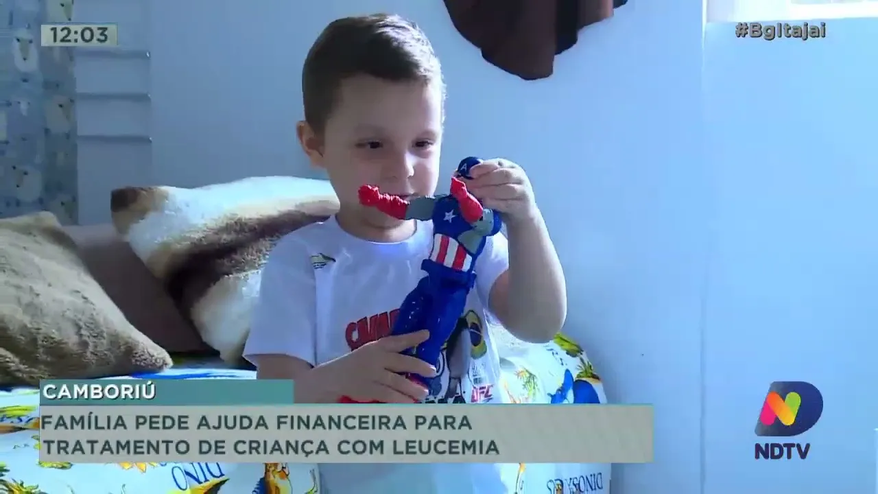 Família pede ajuda financeira para tratamento de criança com leucemia