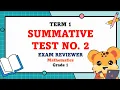 Grade 1 Term 1 Summative Test No 2 - Test Reviewer in Mathematics 1