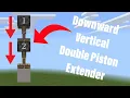 Minecraft Bedrock Downward Vertical Double Piston Extender Easy Tutorial