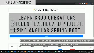 CRUD operation using Angular and Spring Boot including installations