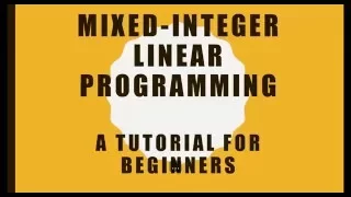 Mixed-Integer Linear Programming - A MATLAB