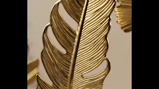 Gold Leaf Home Decor Set Elegant Metal Leaf Sculptures for Modern Homes