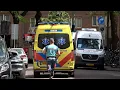 Download Lagu Ambulancechauffeur rent naar ambulance om ruimte te maken voor Autoladder Pieter in Amsterdam!