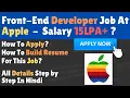 Apple Hiring For Front-End Developer Freshers WFH Salary 15LPA All Details Explained