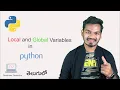 Local and Global Variables in Python Python Tutorial for Beginners