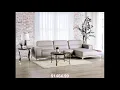 SM6047 2 pc Hokku designs kloten light grey fabric mid century modern sectional sofa with chaise