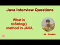 Java Interview Question toString method of Object class in Java HINDI URDU