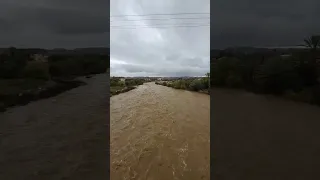 وادي قرن ب السيل الكبير شمال الطايف الان 2024 4 29 