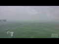 HEAVY Rain and THUNDER ⚡At the Fishing PIER-Ocean Storm Sounds and Rain with THUNDER-Deep SLEEP