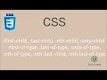 first-child first-of-type last-child last-of-type nth-child nth-last-child Pseudo Classes