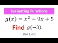 General Mathematics - Evaluating Functions Part 1