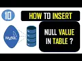 How to Insert Empty Records or Entering NULL records into Table in MySQL in Hindi Null values