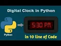 Creating Python Gui Clock Using Tkinter in Hindi 10 line of Code Python tkinter Project 2021