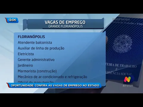 Oportunidade: confira as vagas de emprego em Santa Catarina