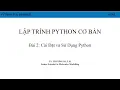 Basic Python Programming - Lesson 2 Installing and Using Python