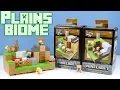 Minecraft Mini-Figures Plains Biome Collection 1 of 4 Redstone Ranch and 3 Loot Lair Playsets