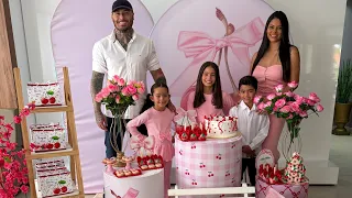 Aniversário da Laura e da Mayah | FESTA COMPLETA TEMA CEREJA 🍒 