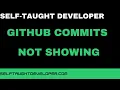 GitHub Commits Not Showing - Git Email Address Issue