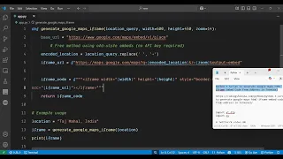 Python 3 Script to Generate Google Maps HTML Iframe Embed Code From Address in Terminal