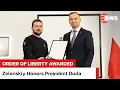 Download Lagu Zelenskiy beloont Poolse president Duda met Oekraïense Orde van Vrijheid | Historische ceremonie ...
